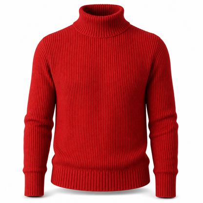 Pull col roulé en maille ajusté pour homme