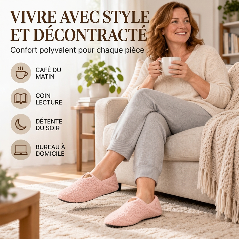 Pantoufles unisexes légères, douces et chaudes