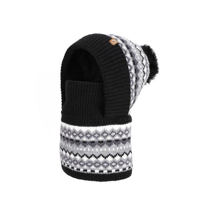 Cagoule thermique coupe-vent d'hiver pour enfants