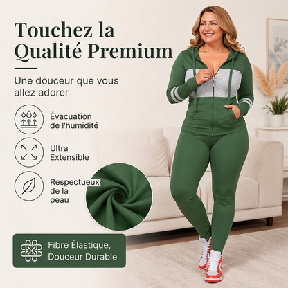 ✨ Ensemble 2 pièces pour femme : sweat à capuche et pantalon, facile à porter au quotidien 👖