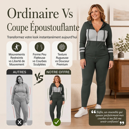 ✨ Ensemble 2 pièces pour femme : sweat à capuche et pantalon, facile à porter au quotidien 👖