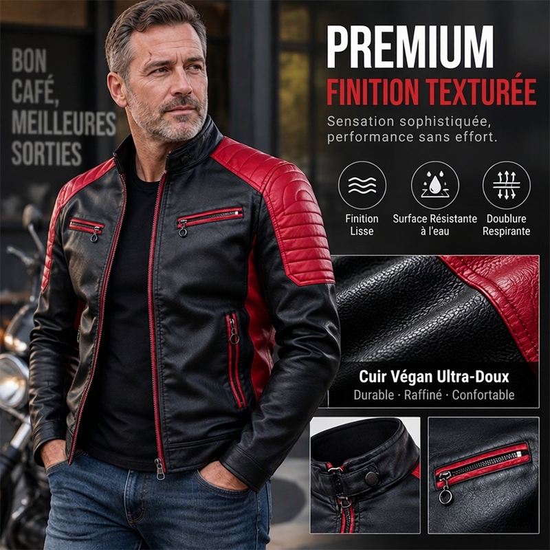 ✨ Veste à patchs à col montant pour homme, esprit vintage : facile à porter au quotidien 🧥