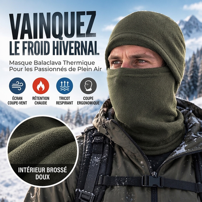 Cagoule de cyclisme thermique et coupe-vent pour l'hiver
