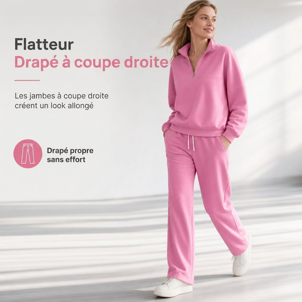Ensemble deux pièces avec pantalon long, haut et pantalon assortis