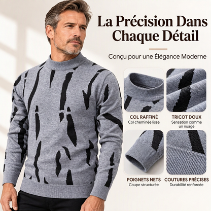 Pull roulé slim casual pour homme