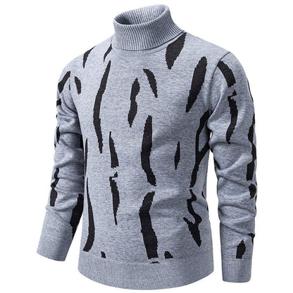 Pull roulé slim casual pour homme