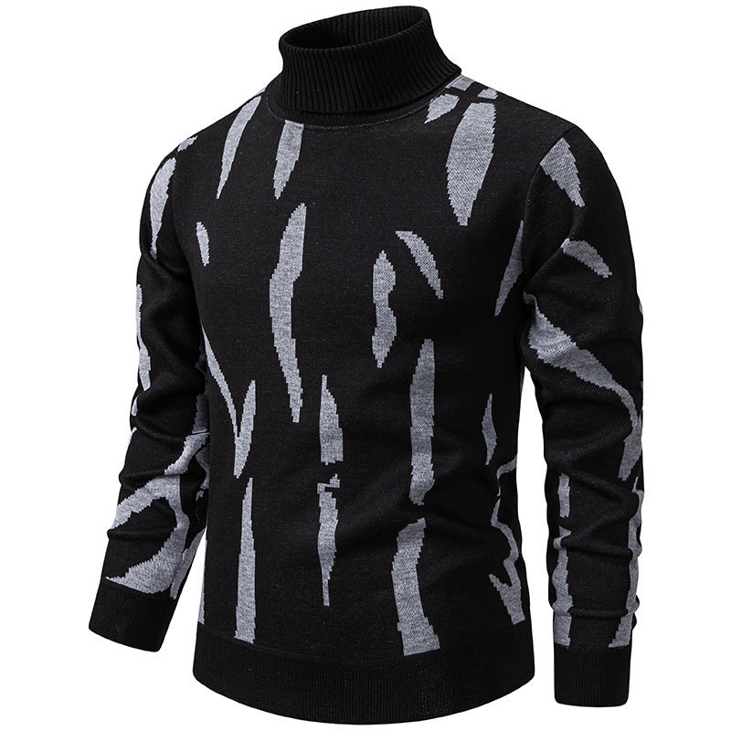 Pull roulé slim casual pour homme