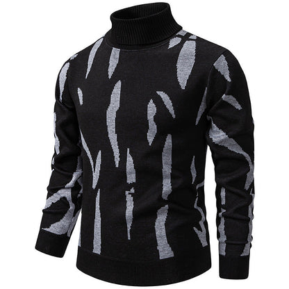 Pull roulé slim casual pour homme