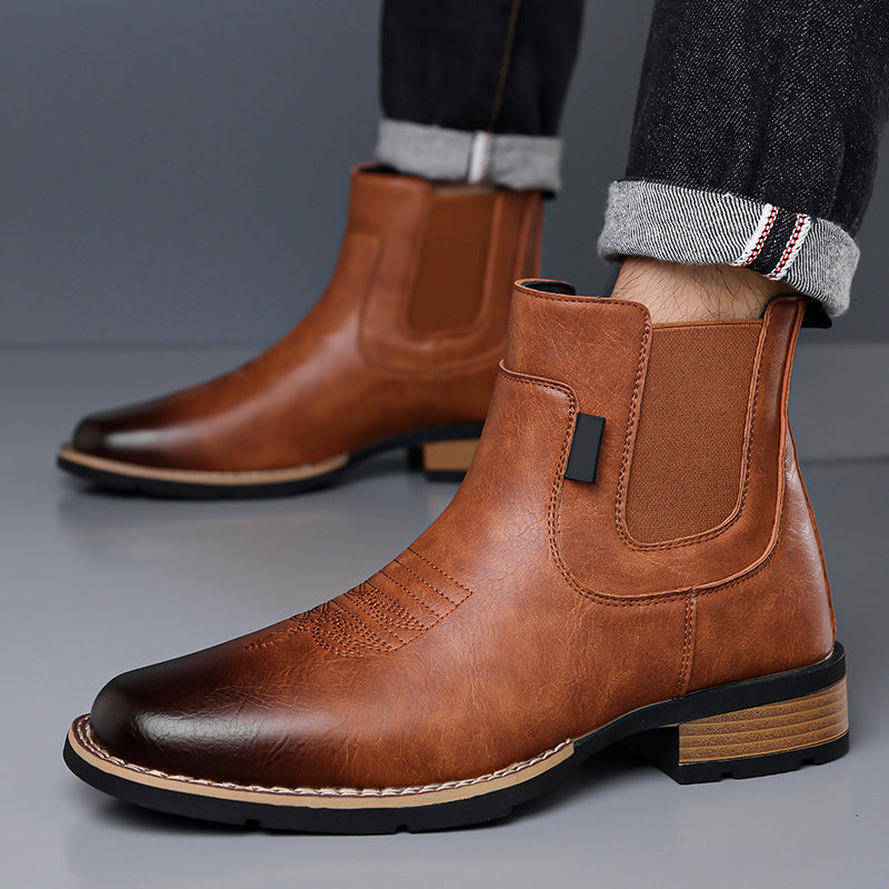 Bottes Chelsea Vintage À Enfiler Pour Homme
