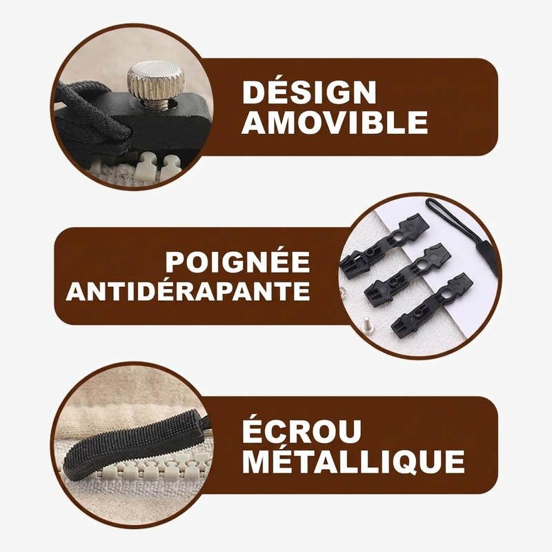 Kit universel de réparation de fermeture éclair