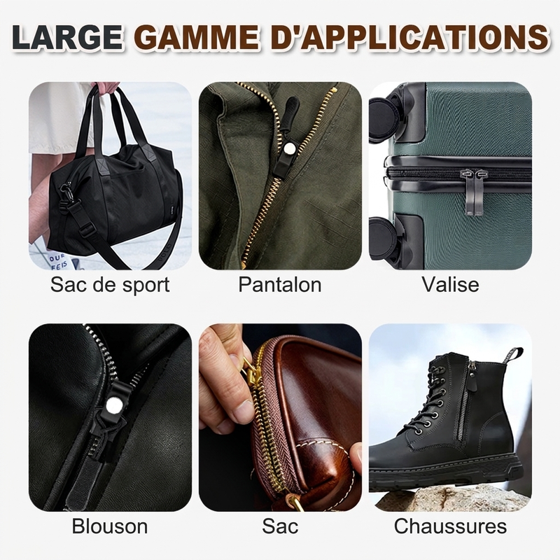 Kit universel de réparation de fermeture éclair