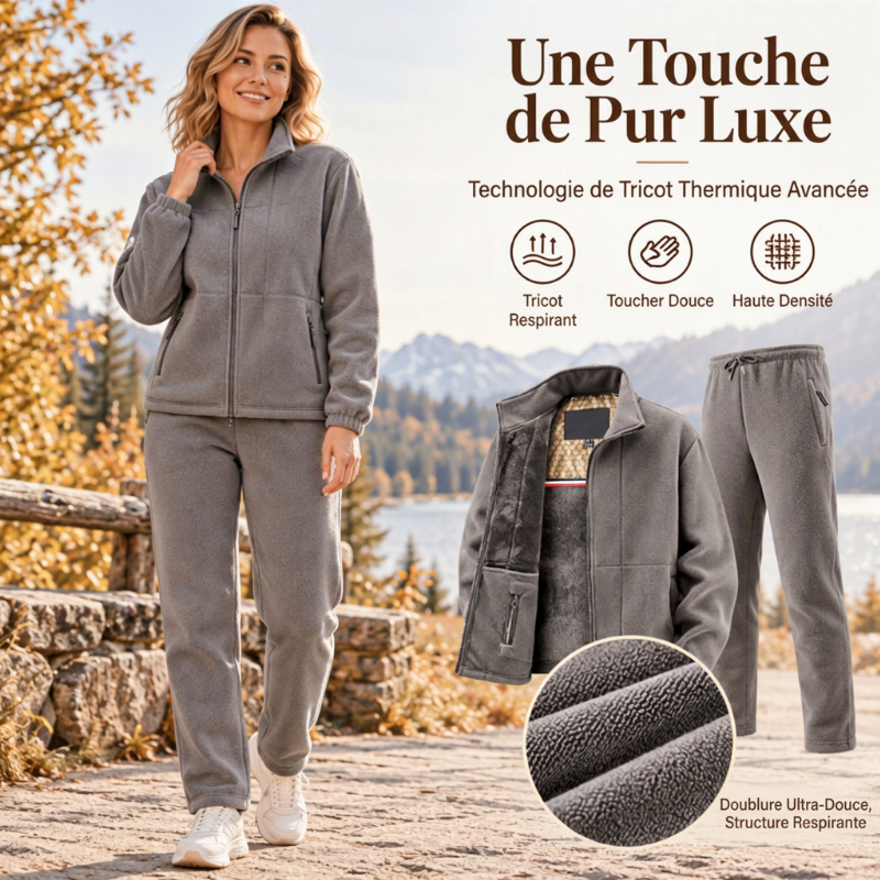 Ensemble veste et pantalon thermiques décontractés unisexe