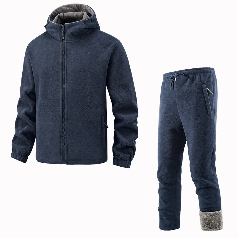 Ensemble veste et pantalon thermiques décontractés unisexe