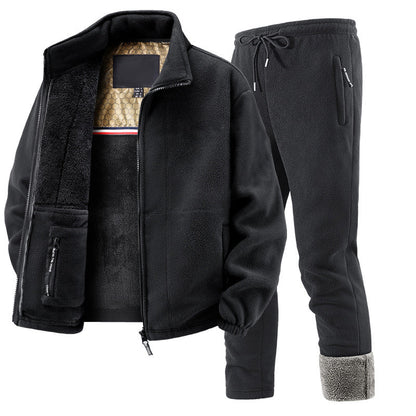 Ensemble veste et pantalon thermiques décontractés unisexe