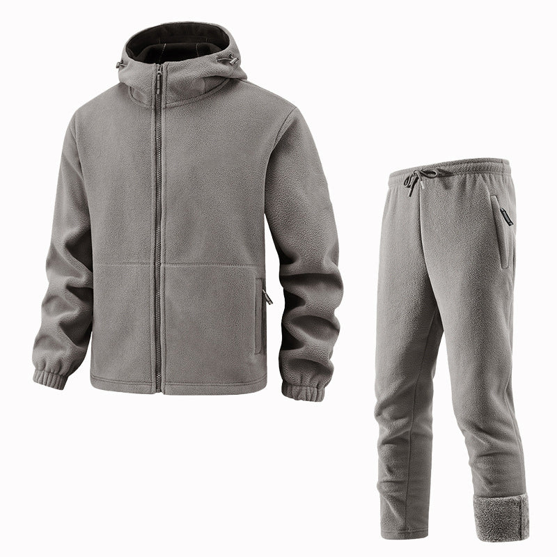 Ensemble veste et pantalon thermiques décontractés unisexe