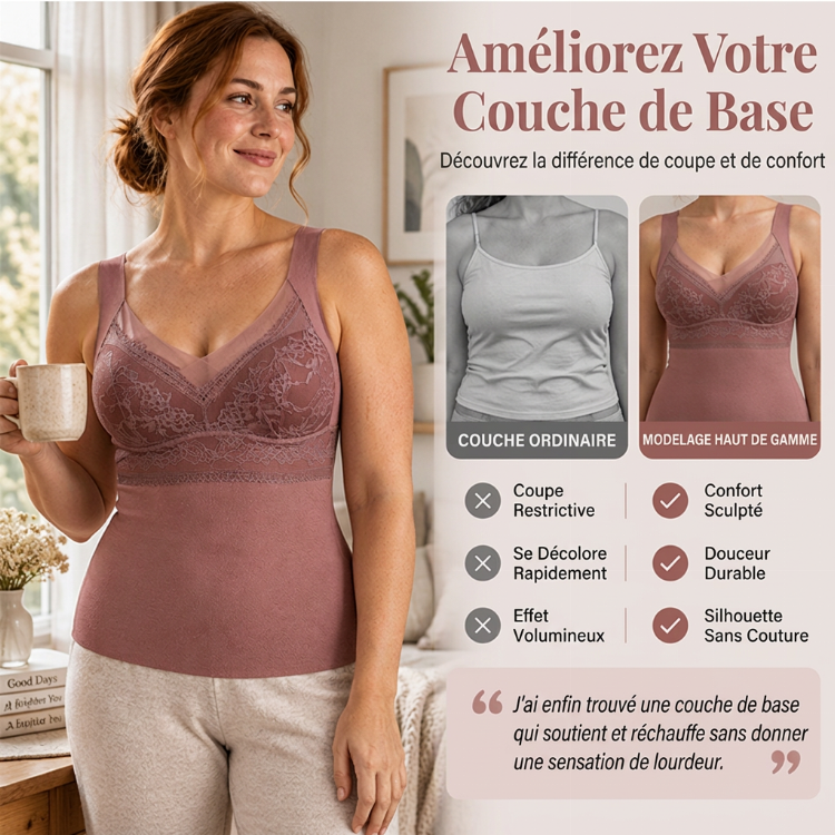 Débardeur Thermique Moulant Femme avec Soutien-Gorge Intégré