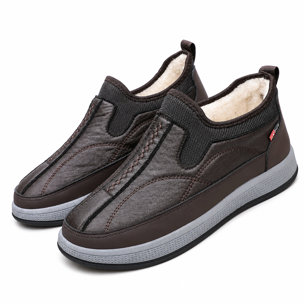Chaussures hommes d'hiver chaudes et épaisses à enfiler