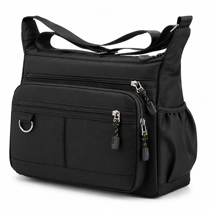 Sac bandoulière grande capacité pour homme, sac à bandoulière décontracté pour affaires à plusieurs poches et durable