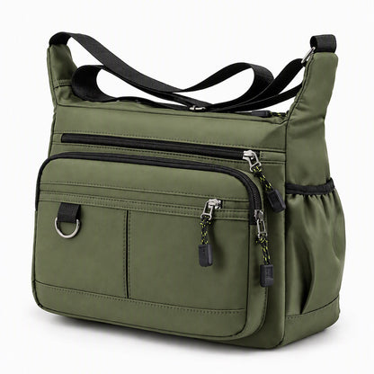 Sac bandoulière grande capacité pour homme, sac à bandoulière décontracté pour affaires à plusieurs poches et durable