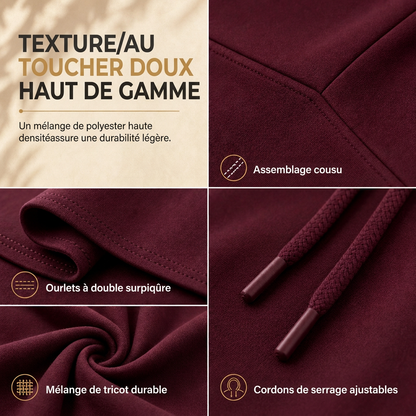 Robe à capuche décontractée unie pour femme