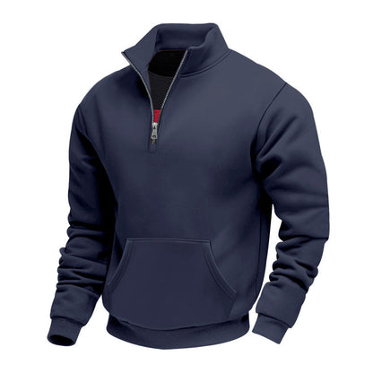 Sweat-shirt chaud à demi-zip pour hommes
