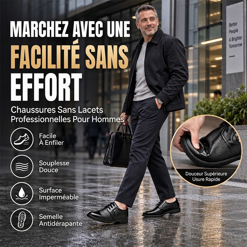Chaussures habillées en cuir pour homme, style business