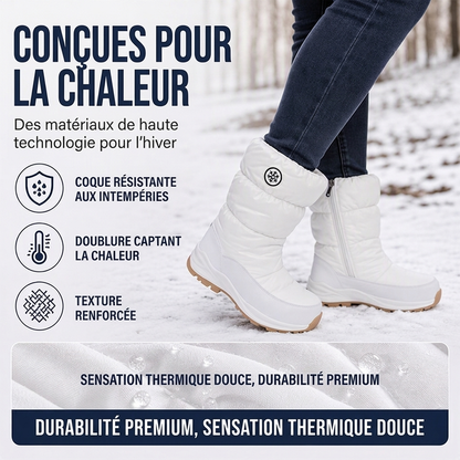 Bottes de neige d'hiver mi-mollet antidérapantes pour femmes
