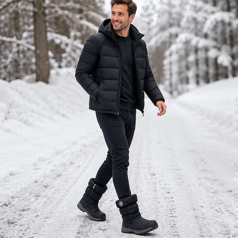 Bottes de neige d'hiver mi-mollet antidérapantes pour femmes