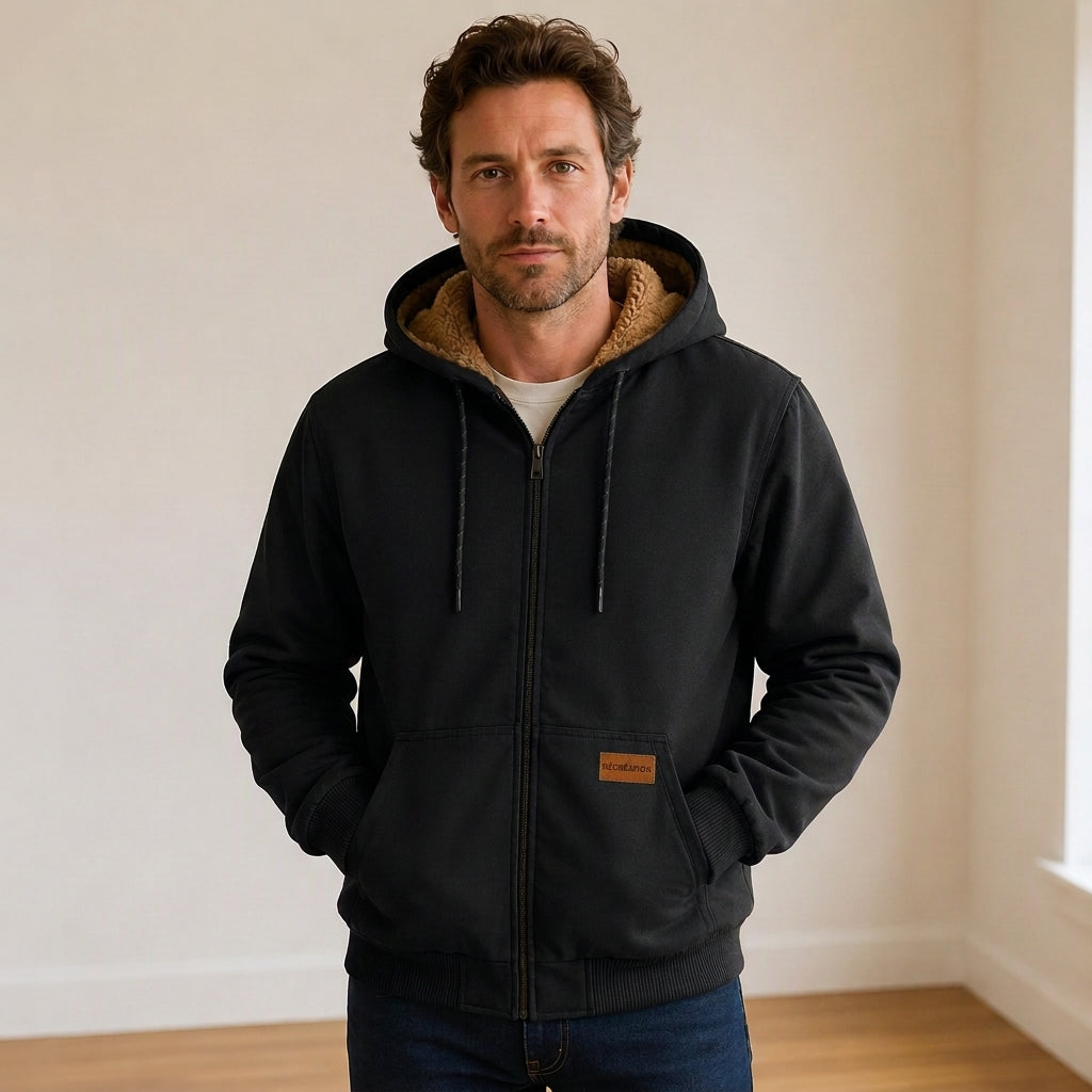 Veste d'hiver décontractée à capuche et thermorégulatrice pour homme