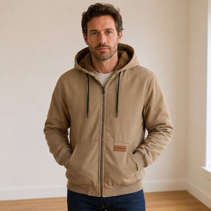 Veste d'hiver décontractée à capuche et thermorégulatrice pour homme