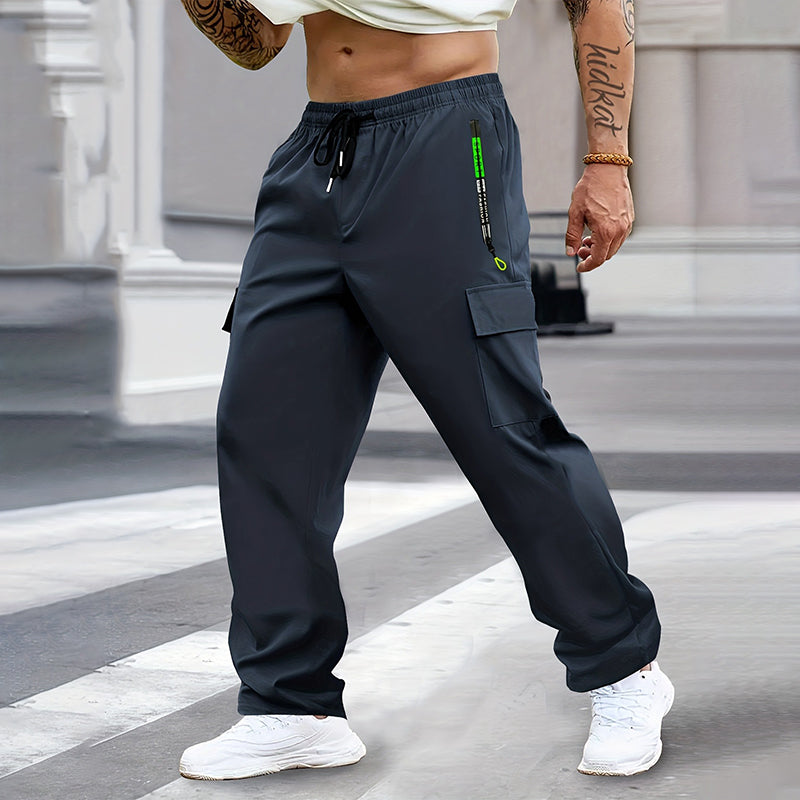 Pantalon cargo imperméable et doublure pelucheuse pour homme