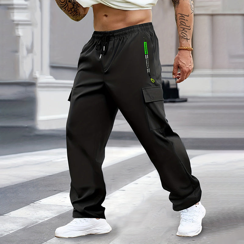 Pantalon cargo imperméable et doublure pelucheuse pour homme