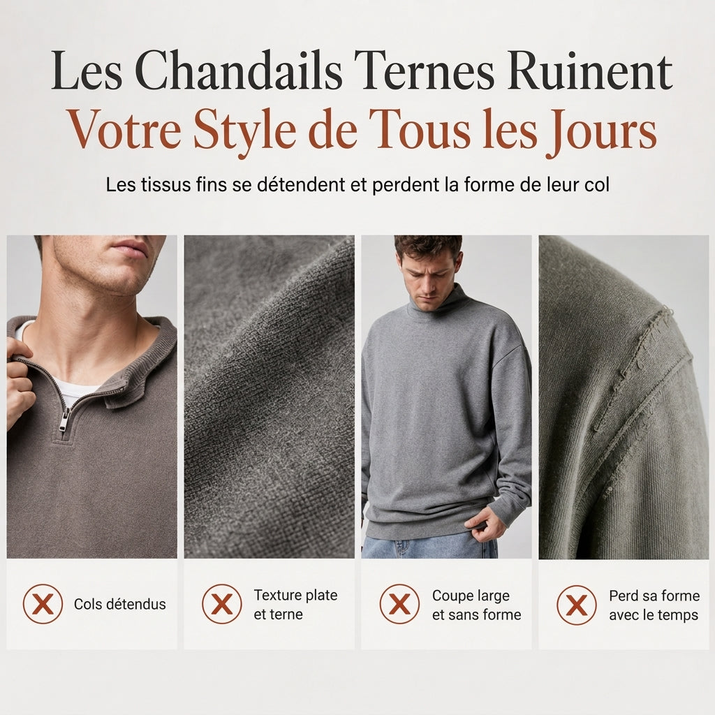 Pull en tricot jacard décontracté pour homme