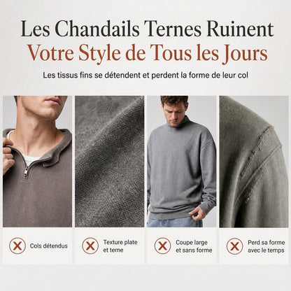 Pull en tricot jacard décontracté pour homme