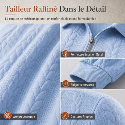 Pull en tricot jacard décontracté pour homme