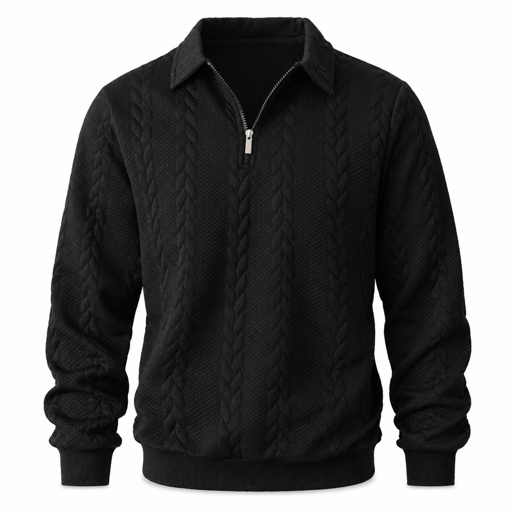 Pull en tricot jacard décontracté pour homme