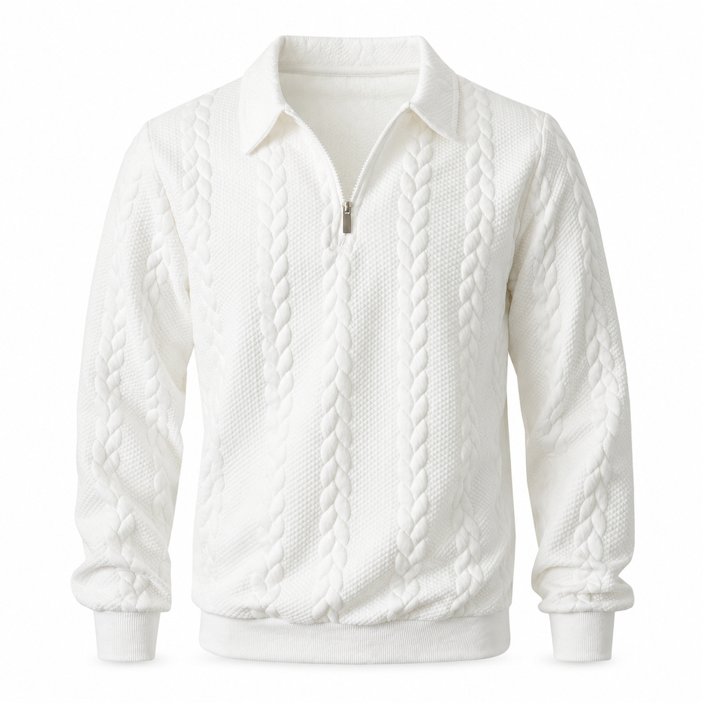 Pull en tricot jacard décontracté pour homme