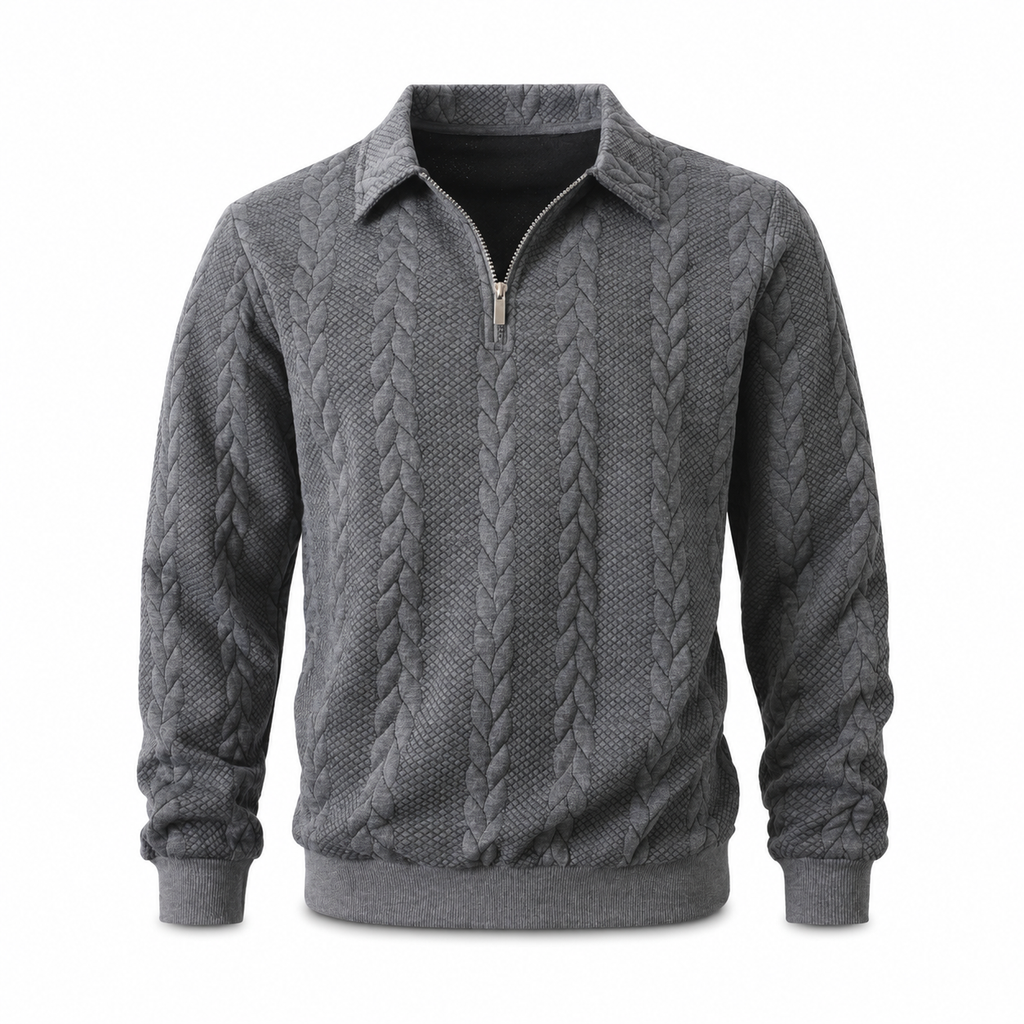 Pull en tricot jacard décontracté pour homme