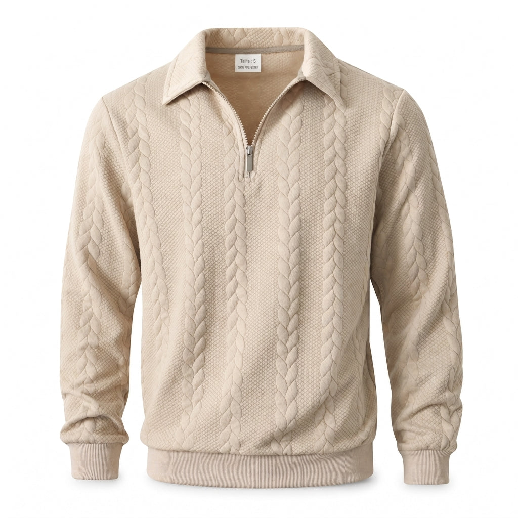 Pull en tricot jacard décontracté pour homme