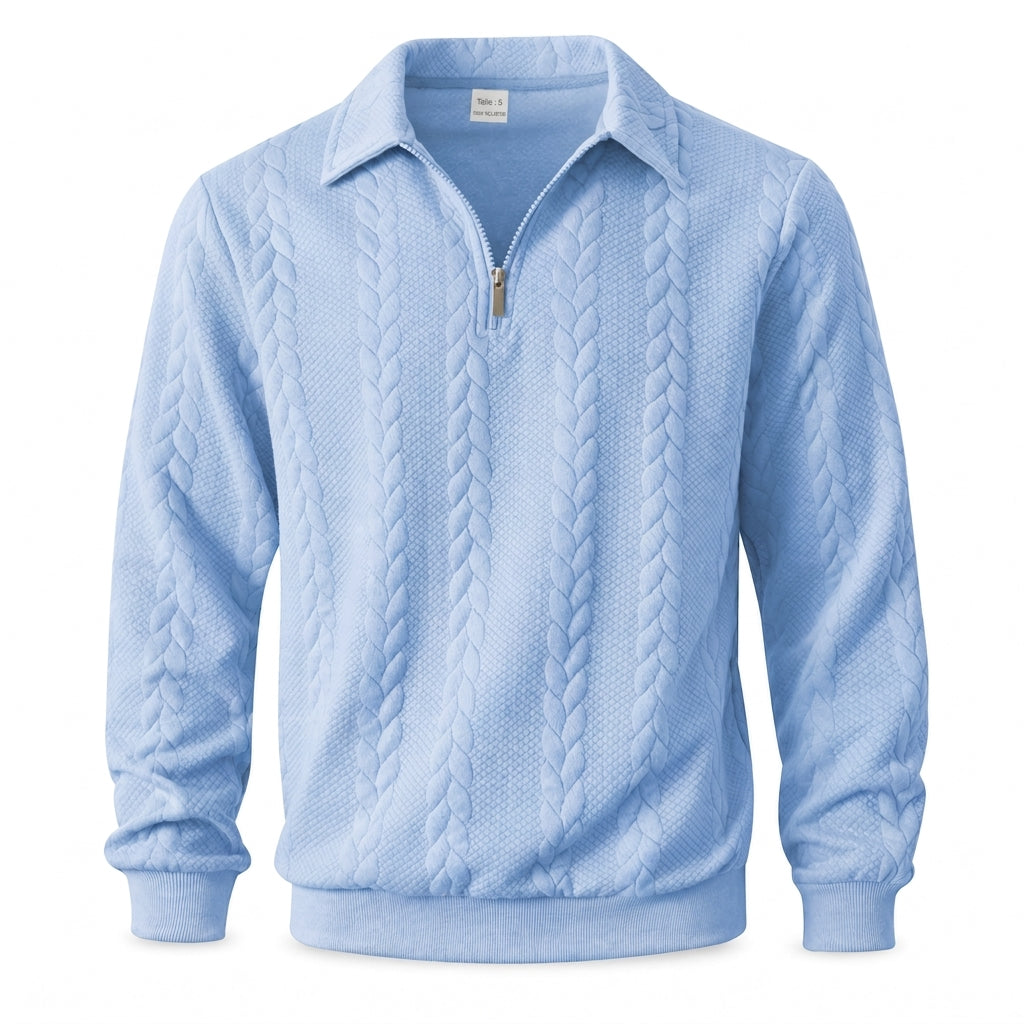 Pull en tricot jacard décontracté pour homme