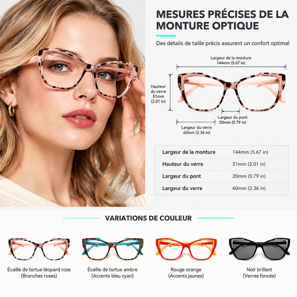 Lunettes de protection contre la lumière bleue à œil de chat style cyberpunk pour femmes, verres transparents photochromiques tendance