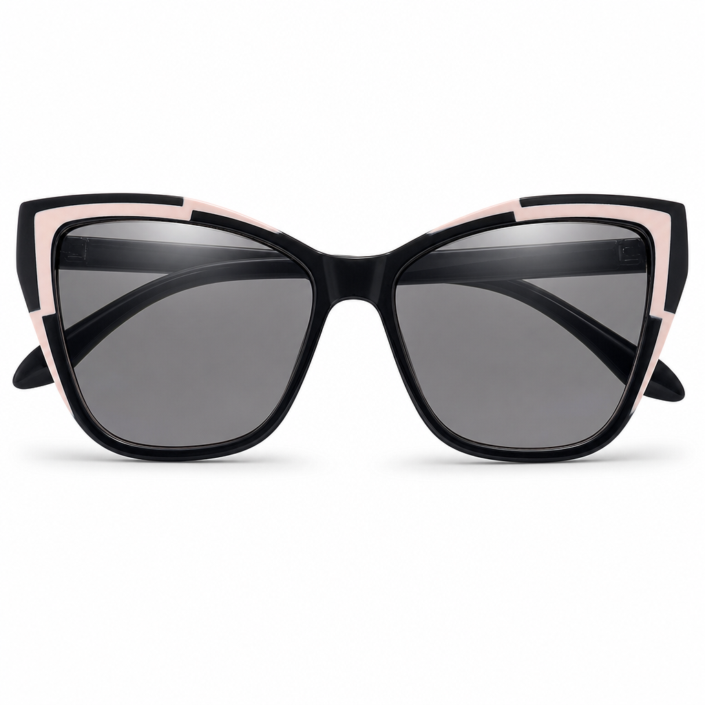 Lunettes de protection contre la lumière bleue à œil de chat style cyberpunk pour femmes, verres transparents photochromiques tendance