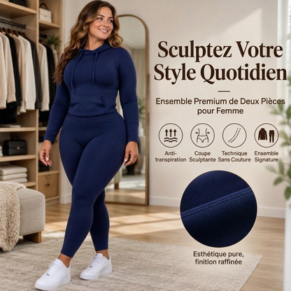 Ensemble décontracté à capuche et legging pour femmes