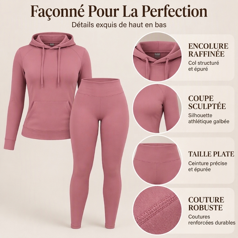Ensemble décontracté à capuche et legging pour femmes