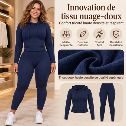 Ensemble décontracté à capuche et legging pour femmes