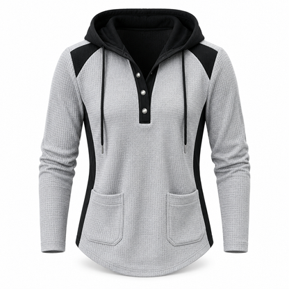 Pull en maille décontracté à col en V pour femme