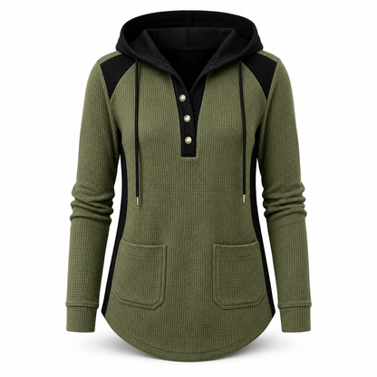 Pull en maille décontracté à col en V pour femme