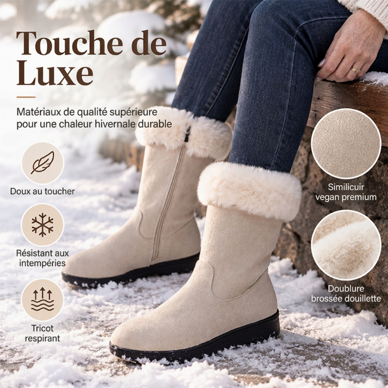 Bottes de neige confortables, chaudes et antidérapantes pour femmes