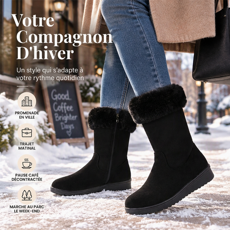 Bottes de neige confortables, chaudes et antidérapantes pour femmes
