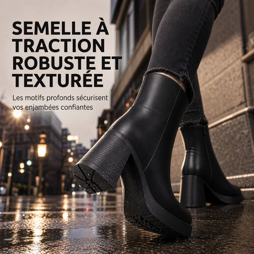 Bottines à semelle épaisse et talon chunky